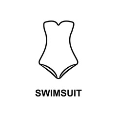 one-piece swimsuit icon. Element of summer clothes for mobile concept and web apps. Detailed one-piece swimsuit icon can be used for web and mobile. Premium icon