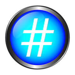 Obraz premium Button Hashtag
