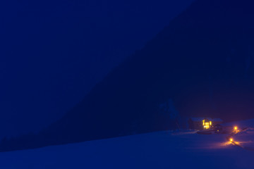 Peaceful evening in the alps