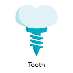 Tooth icon vector sign and symbol isolated on white background, Tooth logo concept