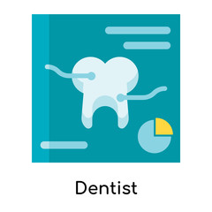 Dentist icon vector sign and symbol isolated on white background, Dentist logo concept