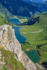 Fototapeta na wymiar Drei-Seen-Blick im Tannheimer Tal, Österreich