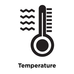 Temperature icon vector sign and symbol isolated on white background, Temperature logo concept