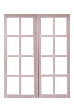 White Wood Window Frame Isolated On White Background