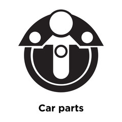 Car parts icon vector sign and symbol isolated on white background, Car parts logo concept
