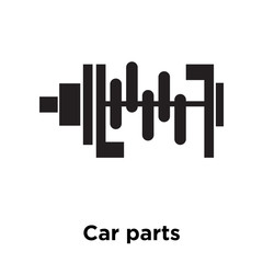 Car parts icon vector sign and symbol isolated on white background, Car parts logo concept