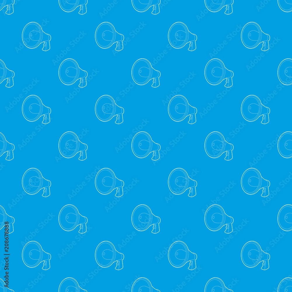 Poster loudspeaker pattern vector seamless blue repeat for any use