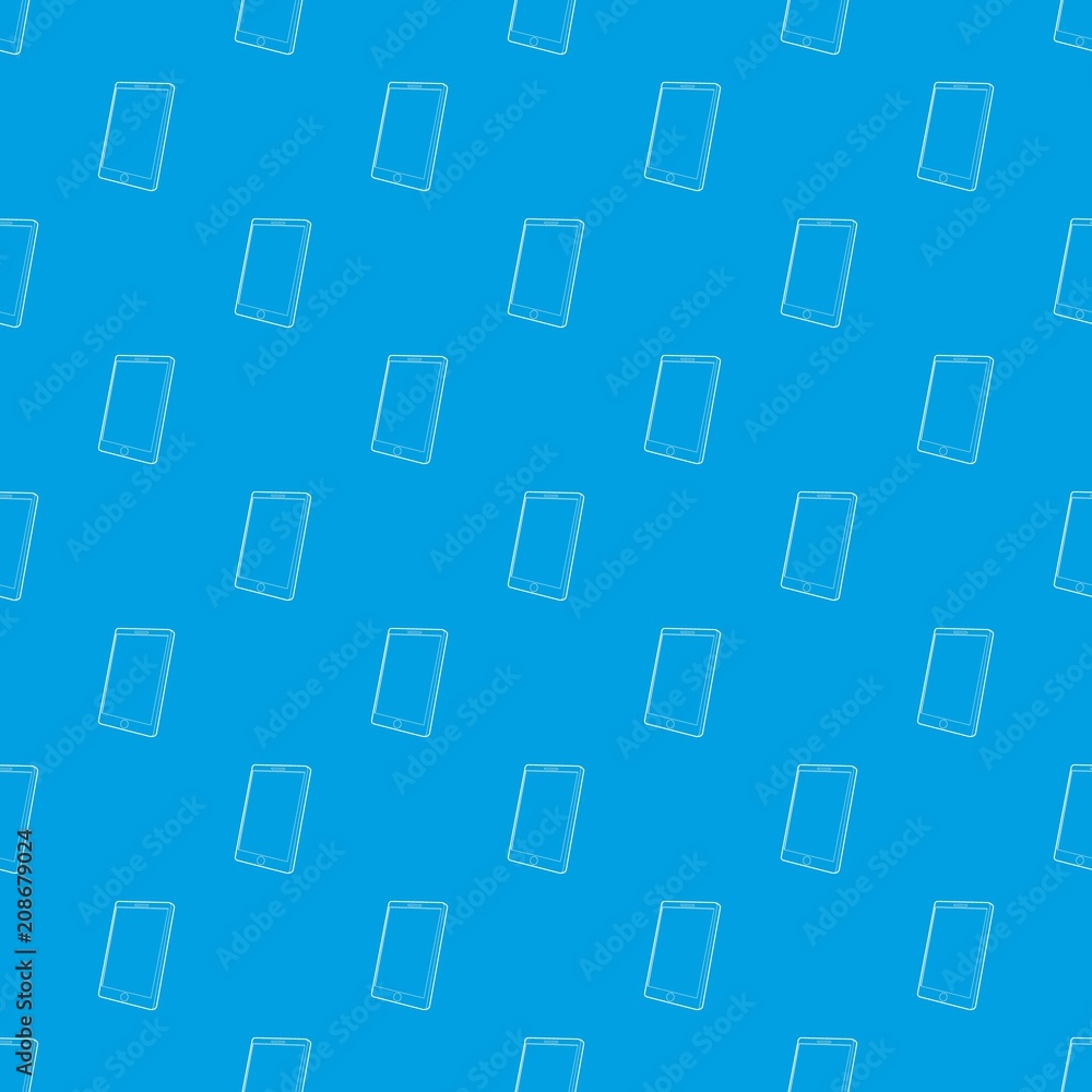 Aufkleber tablet computer pattern vector seamless blue repeat for any use