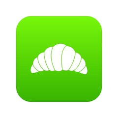 Croissant icon digital green for any design isolated on white vector illustration