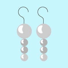 icons about Women Clothes with earrings and jewel