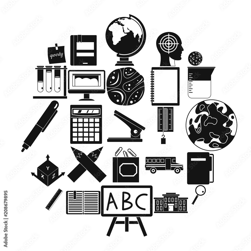 Poster survey icons set. simple set of 25 survey vector icons for web isolated on white background