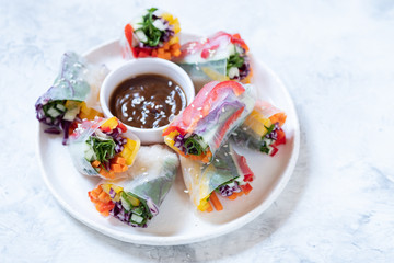 Spring rolls with vegetables