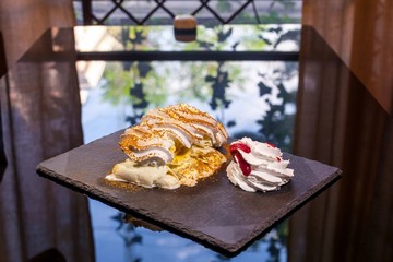 beautiful ice cream serving