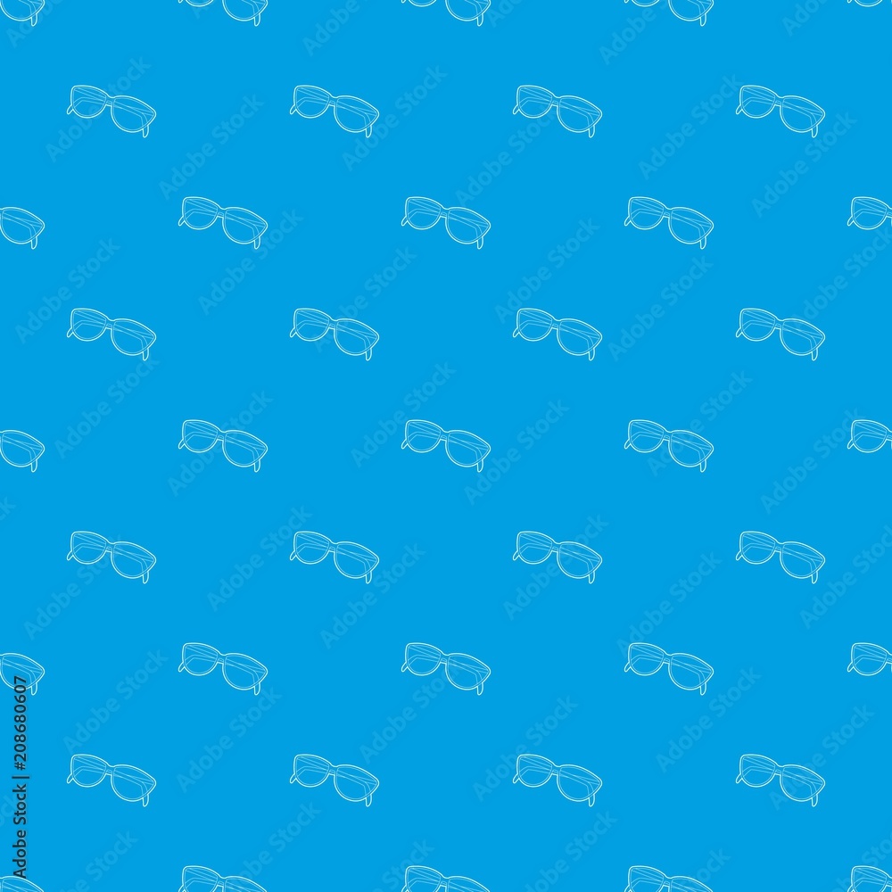 Poster sunglasses pattern vector seamless blue repeat for any use