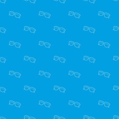 Sunglasses pattern vector seamless blue repeat for any use