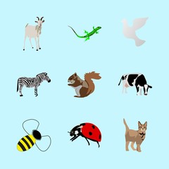 animals icons set