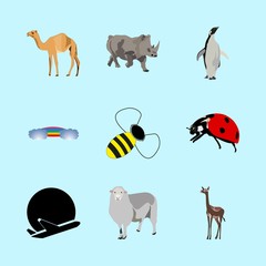 animals icons set