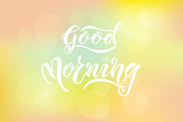 EPS 10. Good Morning card vector Illustration. Template for budge, banner, icon, logotype, invitation, poster etc.