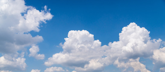 Obraz na płótnie Canvas Blue sky with white clouds.
