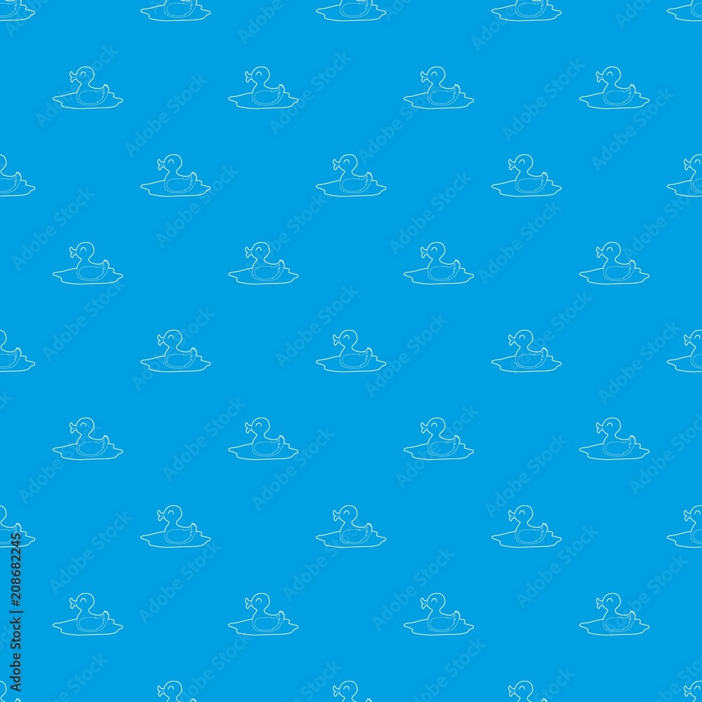 Poster duck pattern vector seamless blue repeat for any use