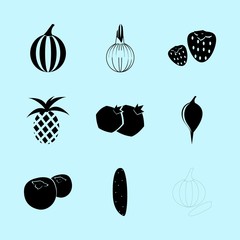 Fruit and Vegetables icons set