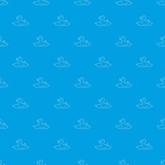 Duck pattern vector seamless blue repeat for any use