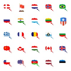 flags icons set