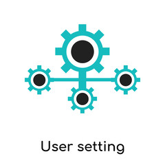 User setting interface symbol icon vector sign and symbol isolated on white background, User setting interface symbol logo concept