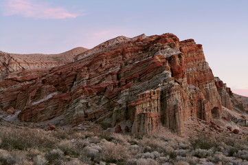 Red Cliffs in Red Rock Canyon State Park in California.