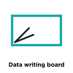 Data writing board interface symbol icon vector sign and symbol isolated on white background, Data writing board interface symbol logo concept