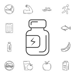 Protein icon. Simple element illustration. Protein symbol design from Gym and Health collection set. Can be used for web and mobile