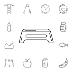 Fitness chair icon. Simple element illustration. Fitness chair symbol design from Gym and Health collection set. Can be used for web and mobile