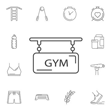 Gym logo icon. Simple element illustration. Gym logo symbol design from Gym and Health collection set. Can be used for web and mobile