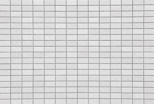White brick wall texture in horizontal view