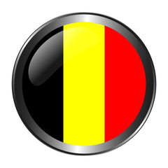Fototapeta premium Button Belgien Flagge