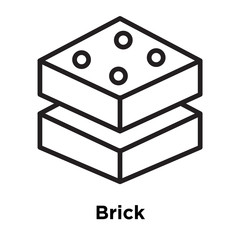 Brick icon vector sign and symbol isolated on white background, Brick logo concept