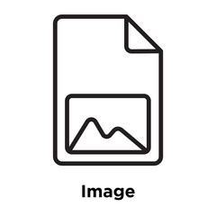 Image icon vector sign and symbol isolated on white background, Image logo concept