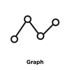 Graph icon vector sign and symbol isolated on white background, Graph logo concept