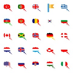 flags icons set