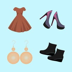 Obraz premium woman clothes icons set
