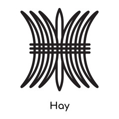 Hay icon vector sign and symbol isolated on white background, Hay logo concept , outline symbol, linear sign , outline symbol, linear sign