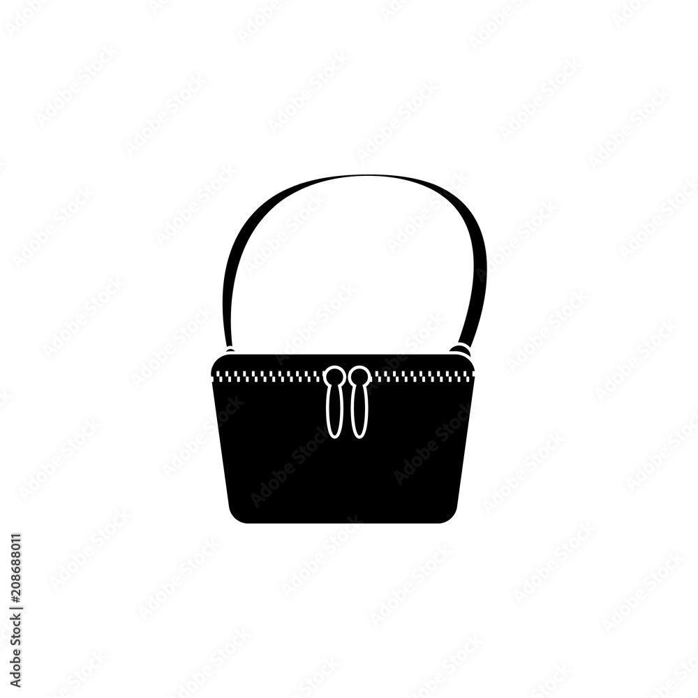Poster handbag with lock icon. element of bag icon for mobile concept and web apps. detailed handbag with l