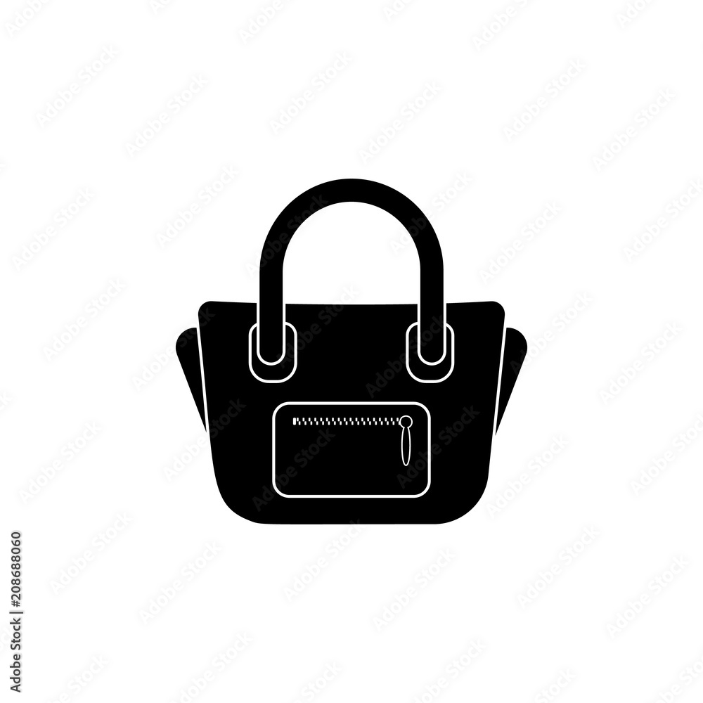 Poster handbag with lock icon. element of bag icon for mobile concept and web apps. detailed handbag with l