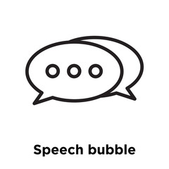 Speech bubble icon vector sign and symbol isolated on white background, Speech bubble logo concept , outline symbol, linear sign