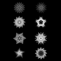 Holiday patterns of stars and flowers for gifts ground