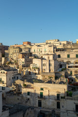Fototapeta na wymiar European Capital of Culture in 2019 year, ancient city of Matera, capital of Basilicata, Southern Italy in early morning