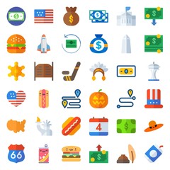 United States icons set