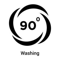 Washing icon vector sign and symbol isolated on white background, Washing logo concept