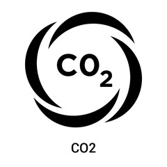 CO2 Sign icon vector sign and symbol isolated on white background, CO2 Sign logo concept
