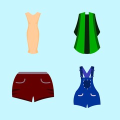 woman clothes icons set
